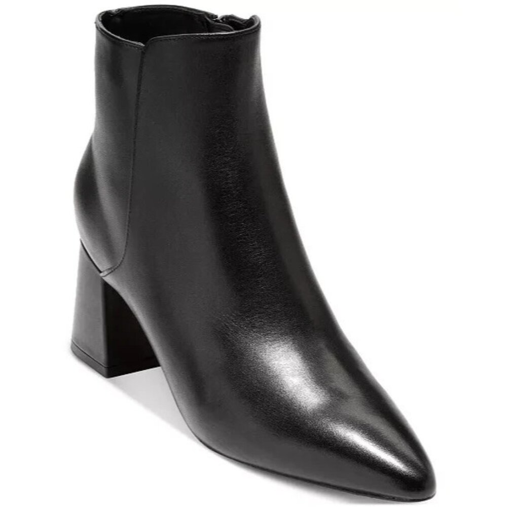 Cole Haan Women's Black Books Size 6.5 Grand 360 Ankle Boots Block Heel NEW